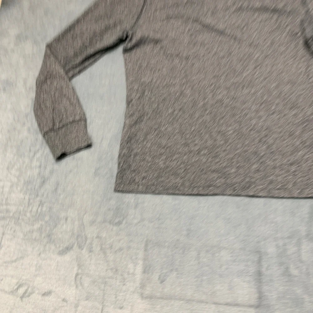 Banana Republic Henley Shirt Mens Medium Heather Gray Long Sleeve Casual Wear